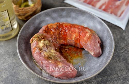 Свиная вырезка в беконе и медовой глазури 12