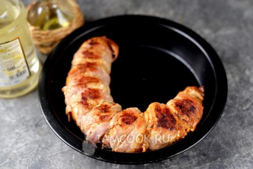 Свиная вырезка в беконе и медовой глазури 16