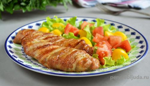 Свиная вырезка в беконе и медовой глазури 09