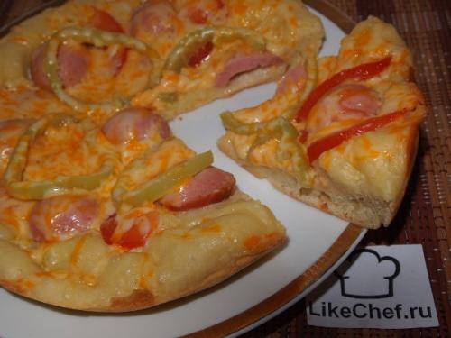 Пицца с колбасой в мультиварке. Пицца в мультиварке - 9 домашних вкусных рецептов 01 Пицца с колбасой в мультиварке. Пицца в мультиварке - 9 домашних вкусных рецептов 01