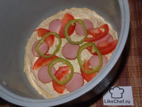 Пицца с колбасой в мультиварке. Пицца в мультиварке - 9 домашних вкусных рецептов 10 Пицца с колбасой в мультиварке. Пицца в мультиварке - 9 домашних вкусных рецептов 10