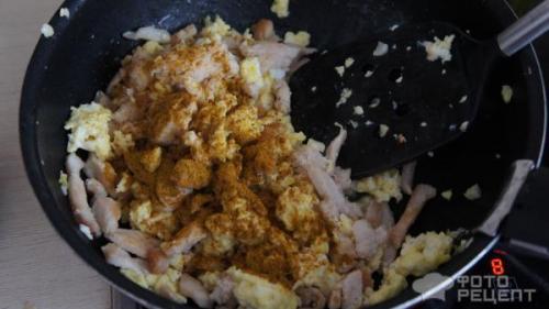 Китайский жареный Рис с яйцом и курицей. Рецепт: Рис по-китайски - С яйцом и курицей