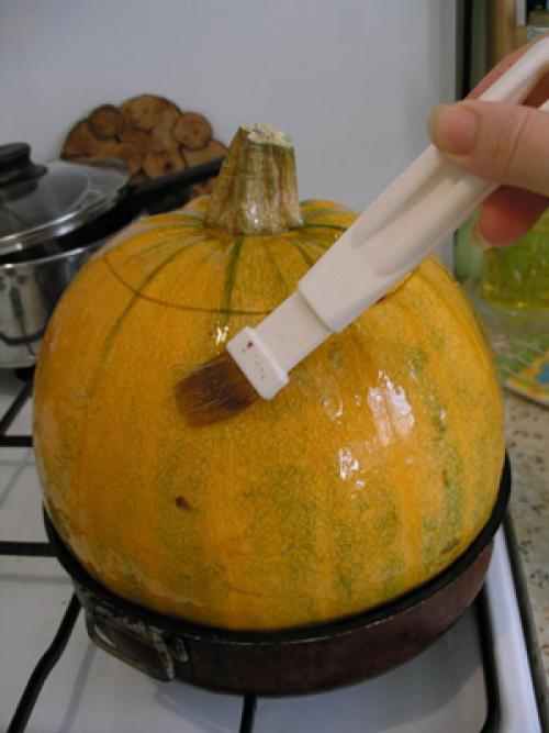 Курица с рисом и тыквой в духовке. Курица в ... тыкве! Или Тыква, фаршированная курицей и рисом