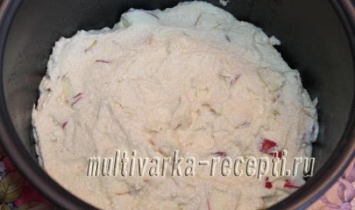 Королевский пирог с яблоками и творогом в мультиварке. Творожная шарлотка с яблоками в мультиварке