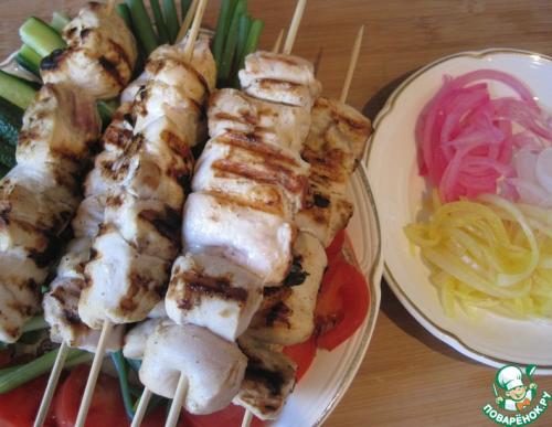 Куриный шашлык на шпажках на сковороде. Шашлык куриный на сковороде-гриль