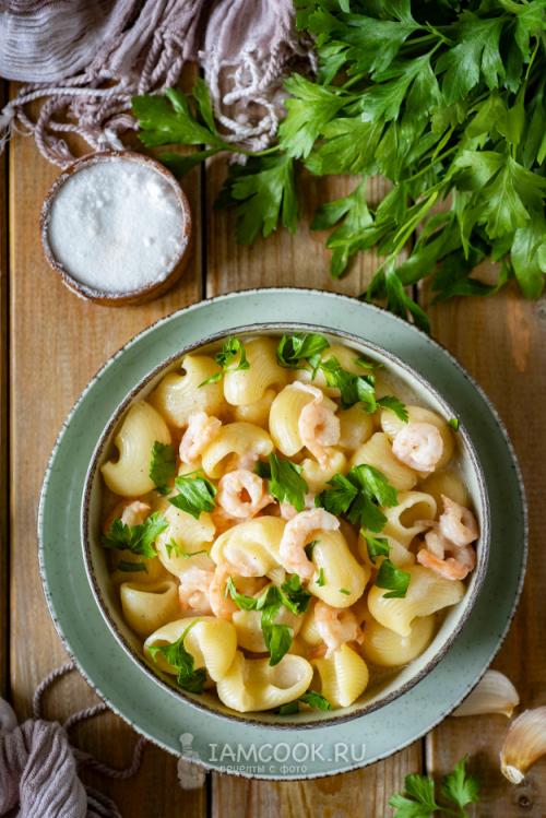 Вкусный рецепт пасты с креветками и сливочным соусом 09 Вкусный рецепт пасты с креветками и сливочным соусом 09