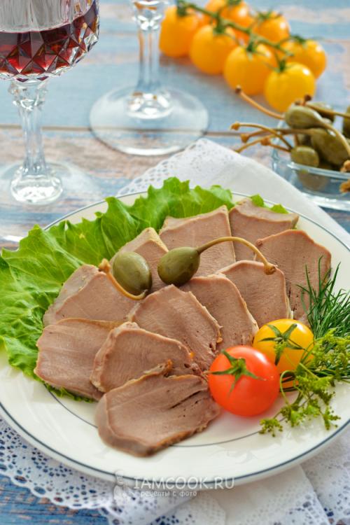 Вкусный рецепт языка свиной с грибами 14