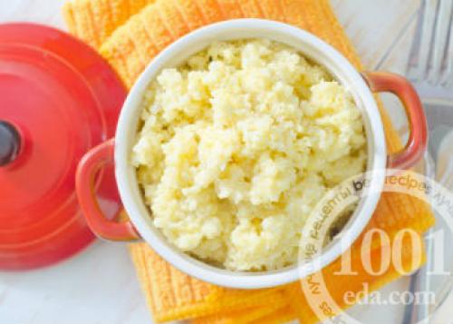 Как приготовить манную кашу на сливках с клубникой. Гурьевская каша с клубникой 07