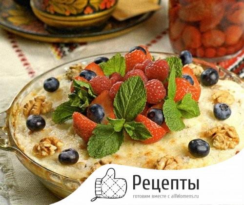 Как приготовить манную кашу на сливках с клубникой. Гурьевская каша с клубникой 06 Как приготовить манную кашу на сливках с клубникой. Гурьевская каша с клубникой 06