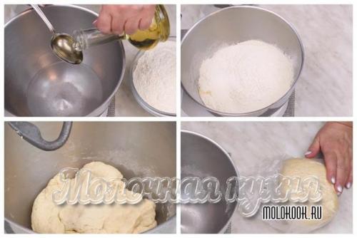 Тесто на чебуреки хрустящее пузырчатое на кипятке с водкой.