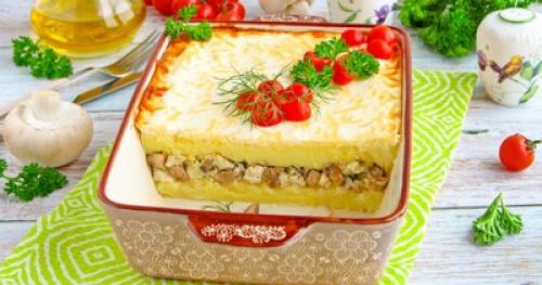Вкусный и простой рецепт запеканки из картофеля с грибами 02 Вкусный и простой рецепт запеканки из картофеля с грибами 02
