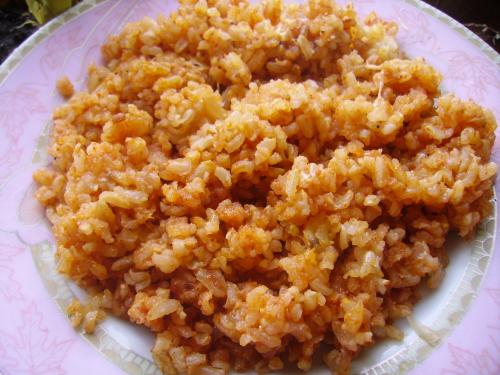 Рис с томатной пастой и сыром. Необычный гарнир из риса с томатным соусом и сыром