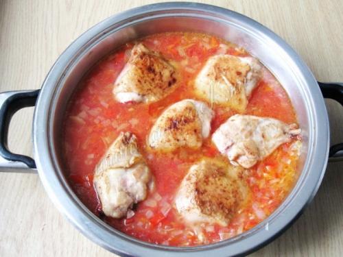 Рис с томатной пастой на сковороде. Рис в томатном соусе 12