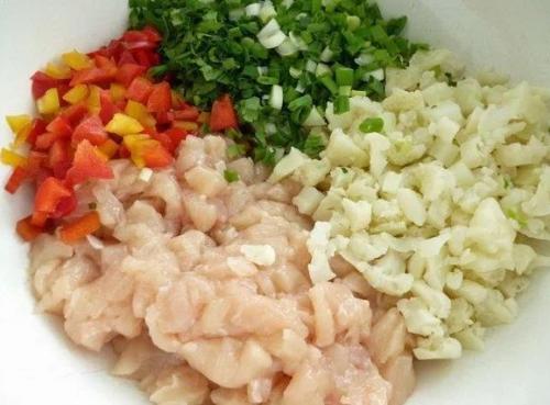 Рубленые куриные котлеты с цветной капустой. 04 Рубленые куриные котлеты с цветной капустой. 04