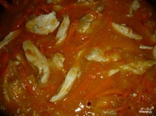 Сколько времени нужно на приготовление гуляша из куриной грудки с картофельным пюре. Гуляш из куриной грудки