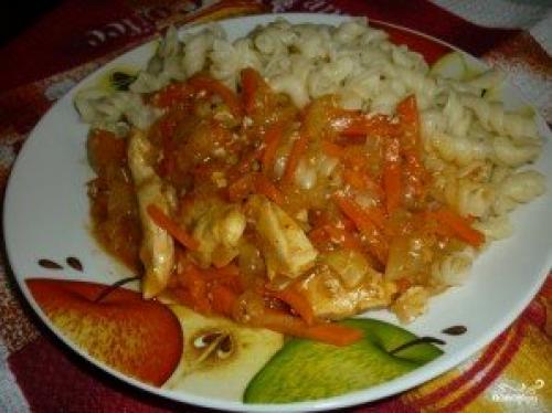 Как правильно размешать картофельное пюре с гуляшом из куриной грудки