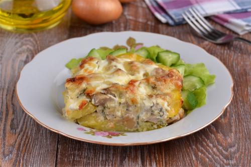 Можно ли приготовить пюре с курицей и грибами в духовке заранее. Пошаговый рецепт
