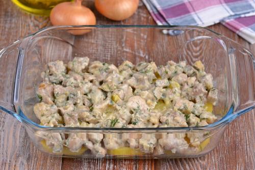 Можно ли приготовить пюре с курицей и грибами в духовке заранее. Пошаговый рецепт