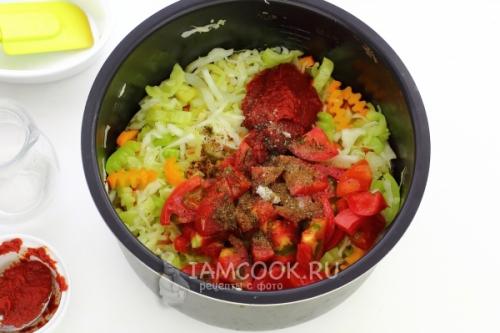 Овощное рагу с кабачками и капустой в мультиварке 27