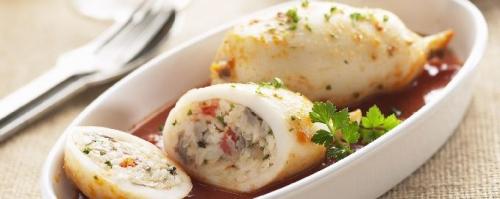 Фаршированные кальмары с грибами и сыром в духовке. Фаршированные кальмары – 10 простых и вкусных рецептов