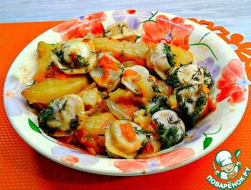 Жареные пельмени с помидорами рецепт. Замороженные пельмени, жареные на сковороде без воды 06 Жареные пельмени с помидорами рецепт. Замороженные пельмени, жареные на сковороде без воды 06