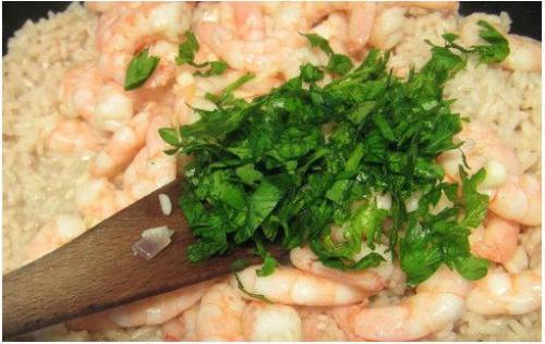 Сколько времени нужно на приготовление риса с овощами и креветками. Ризотто с креветками