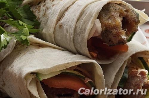Кебаб в лаваше калорийность. Кебаб в лаваше