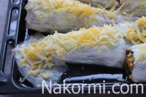 Что такое кальмары фаршированные красной рыбой. Приготовление