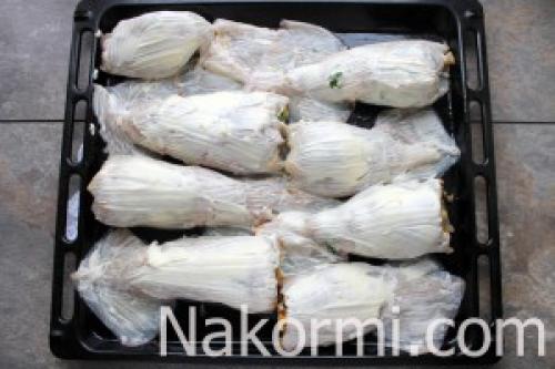 Что такое кальмары фаршированные красной рыбой. Приготовление