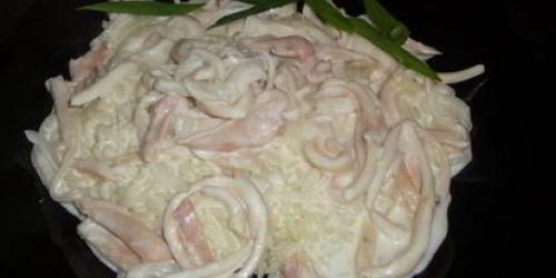 Завтрак на скорую руку: рецепт кальмаров в сырном соусе 07 Завтрак на скорую руку: рецепт кальмаров в сырном соусе 07