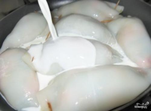 Можно ли использовать овощи в качестве начинки для кальмаров в духовке. Кальмары, фаршированные овощами