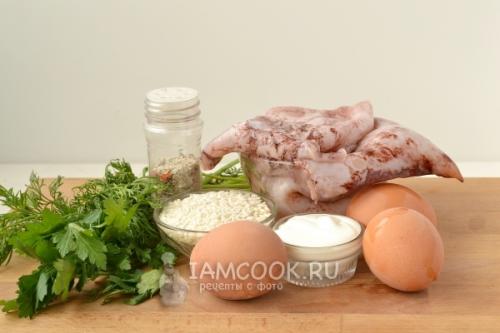 Какие ингредиенты используются для фарширования кальмаров