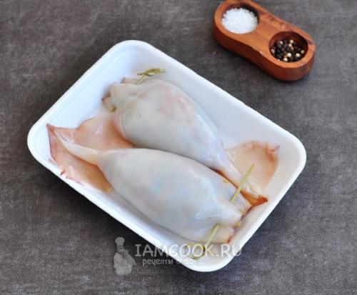 Как долго готовиться кальмары фаршированные рисом и грибами в духовке