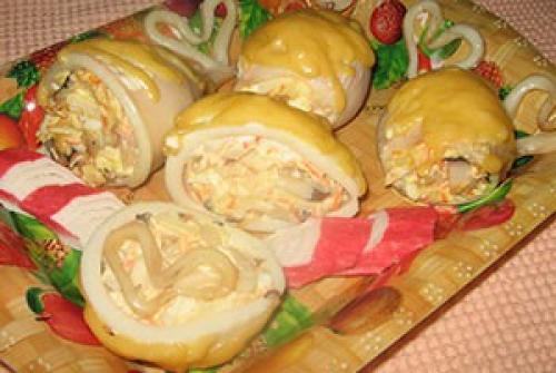 Вкусные и полезные: рецепт поросят из кальмаров фаршированных 29
