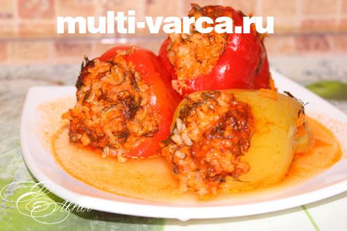 Фаршированный перец в мультиварке без томата. Фаршированные перцы в мультиварке