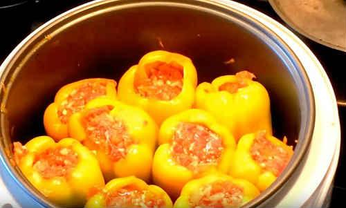 Фаршированный перец в мультиварке.. Болгарский перец, фаршированный в мультиварке — простые и вкусные рецепт