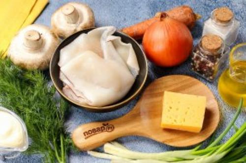 Можно ли приготовить фаршированные Кальмары с грибами в духовке без духовки. Кальмары фаршированные грибами на сковороде