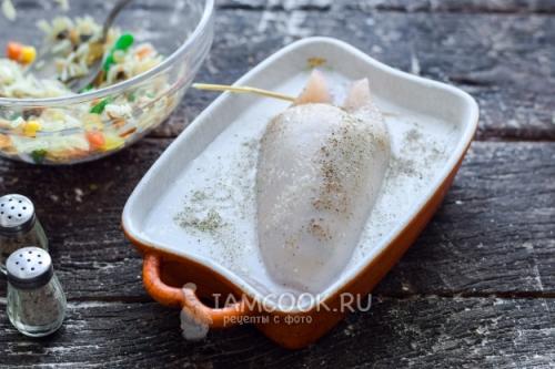 Вкусный рецепт фаршированных кальмаров с грибами в духовке 07 Вкусный рецепт фаршированных кальмаров с грибами в духовке 07