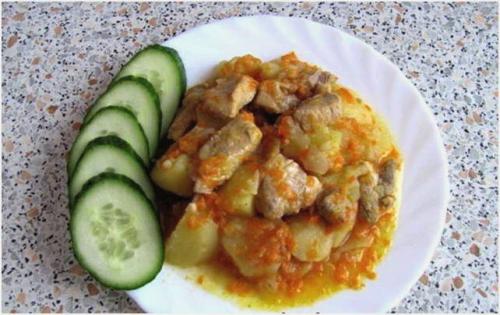 Говядина с картошкой и перцем в мультиварке. Рецепт тушеной картошки с мясом в мультиварке Поларис