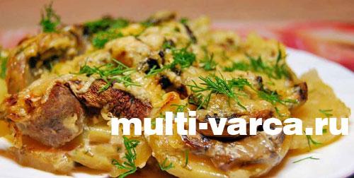 Говядина с картошкой в сметане в мультиварке. Тушеный картофель с мясом в мультиварке