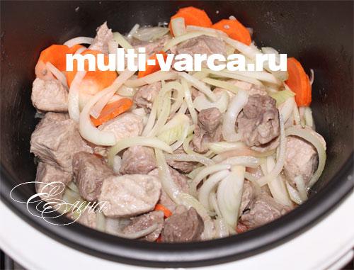 Говядина с картошкой и перцем в мультиварке. Рецепт тушеной картошки с мясом в мультиварке Поларис 23 Говядина с картошкой и перцем в мультиварке. Рецепт тушеной картошки с мясом в мультиварке Поларис 23