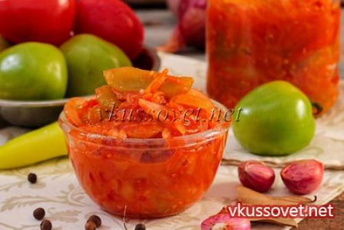 Лечо из зелёных помидоров на зиму. Лечо из зеленых помидоров на зиму