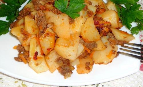 Картошка по-французски в мультиварке с фаршем. Тушеная картошка с фаршем в мультиварке — 10 лучших рецептов