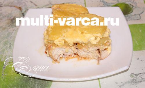 Мясо по-французски из курицы в мультиварке. Курица с картошкой и сыром в мультиварке 10