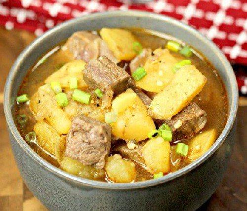 Тушеная картошка с мясом в мультиварке без обжарки. Рецепт тушеной картошки с мясом в мультиварке Поларис