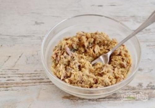 Рисовый пирог со скумбрией