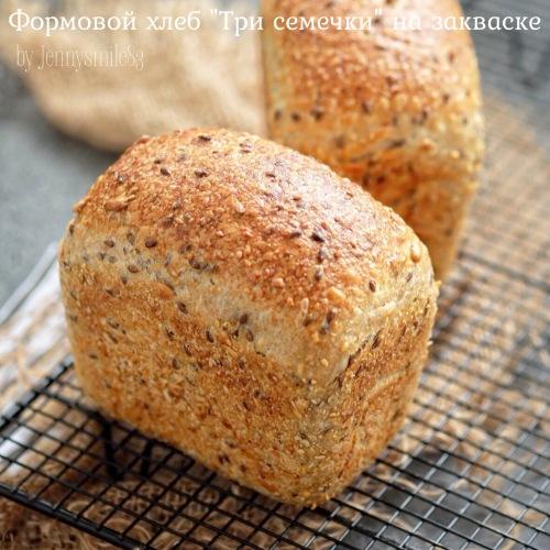 Можно ли добавлять в серый хлеб на закваске дополнительные ингредиенты, например, семена или травы. Формовой хлеб «Три семечки» на закваске