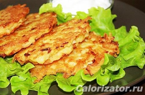 Драники со сметаной калорийность. Драники