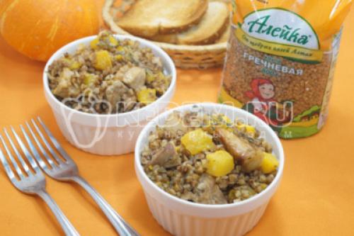 Вкусное сочетание: рассыпчатая гречневая каша с мясом в тыкве 23 Вкусное сочетание: рассыпчатая гречневая каша с мясом в тыкве 23