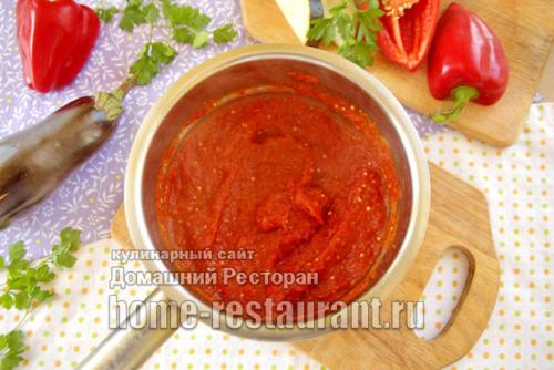 Соус Айвар с помидорами и перцем. Сербский соус Айвар